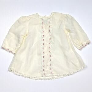 Sarah Louise Dress Baby Girls Size 12m Cream Sheer